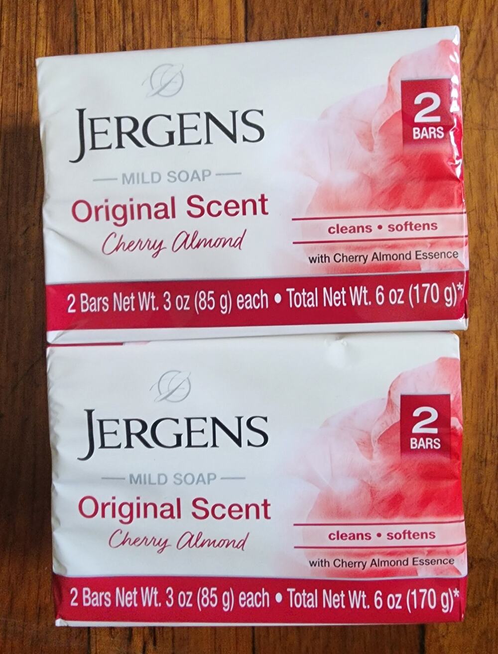 Jergens Mild Soap Original Cherry Almond 3 oz Bars – DISCONTINUED – NEW & SEALED